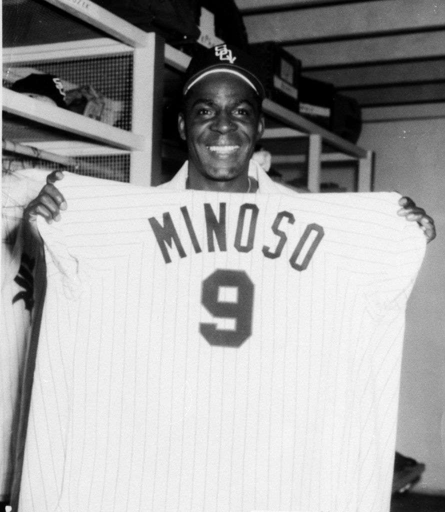 Men's Minnie Minoso Chicago White Sox Authentic White Home Jersey