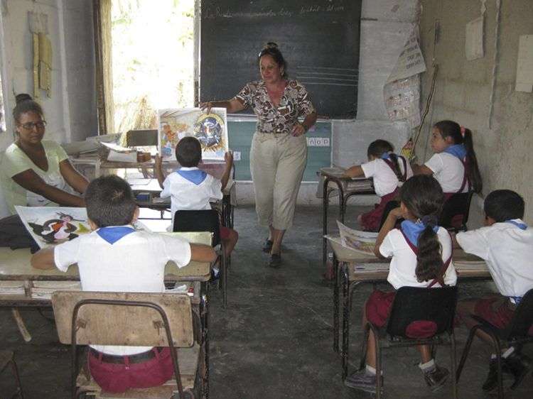 Escuela rural cubana./ Foto: Milka Miranda Rivero