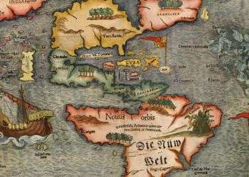 Mapa de América de Sebastian Munster. Siglo XVI