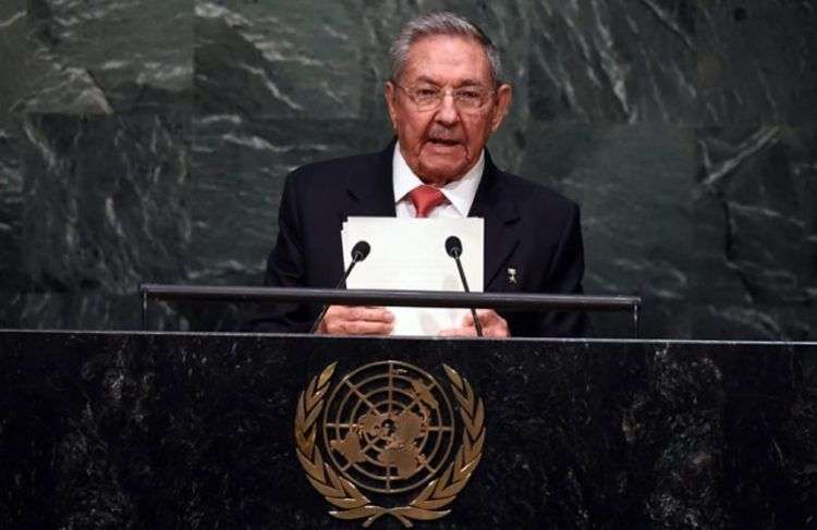 Raúl Castro, por primera vez en la ONU. Foto: AFP
