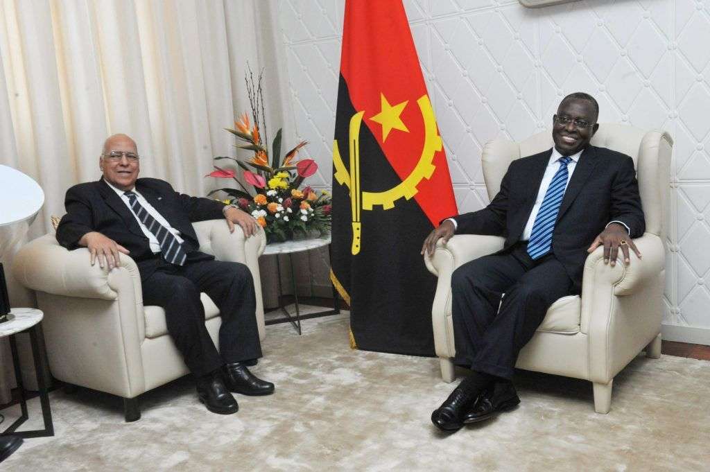 Ricardo Cabrisas y el vicepresidente de Angola, Manuel Vicente. Foto: Angola Press