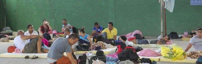 Migrantes cubanos en Costa Rica durante la crisis migratoria de finales de 2015. Foto: Presidencia de Costa Rica / Archivo.