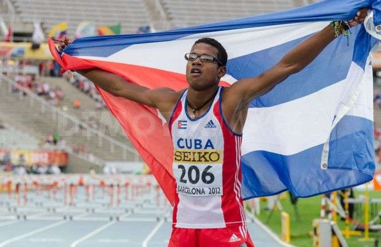El vallista corto Yordan Ofarrill / Foto: Tomada de Deporcuba