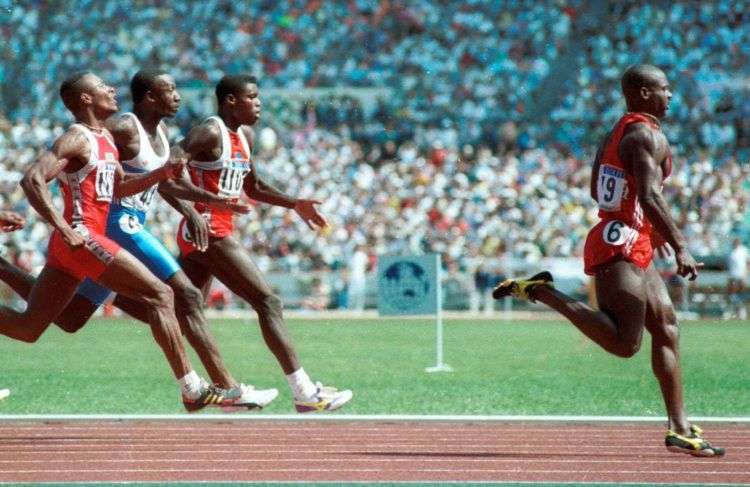 El canadiense Ben Johnson, conocido por su descalificación por dopaje después de ganar la final de los 100 metros en los Juegos Olímpicos de Seúl 1988.