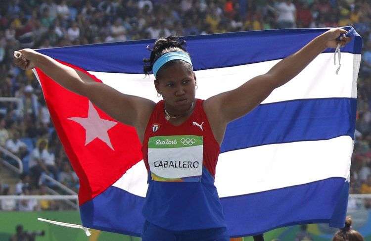 Denia Caballero luego de su bronce en Río 2016. Foto: Roberto Morejón / JIT.