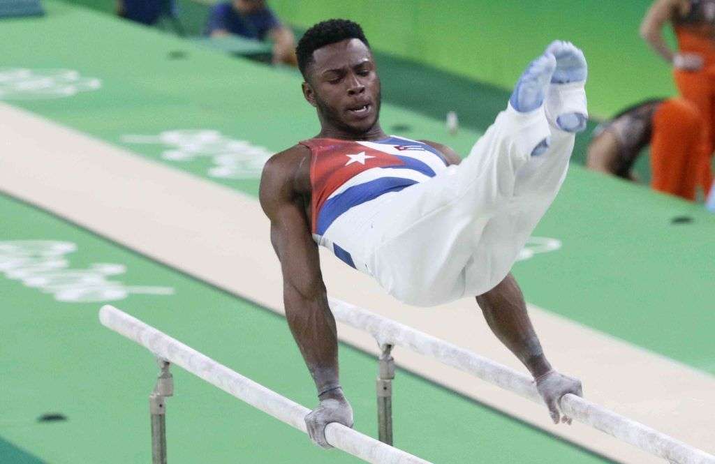 El gimnasta cubano Manrique Larduet durante los Juegos Olímpicos de Río 2016. Foto: Roberto Morejón / JIT / Archivo.