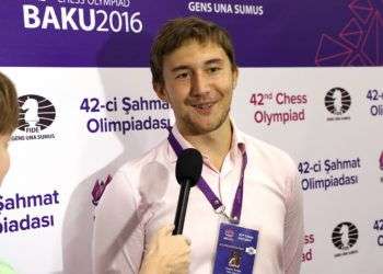Sergey Karjakin. Foto: World Chess Olympiad Baku 2016.