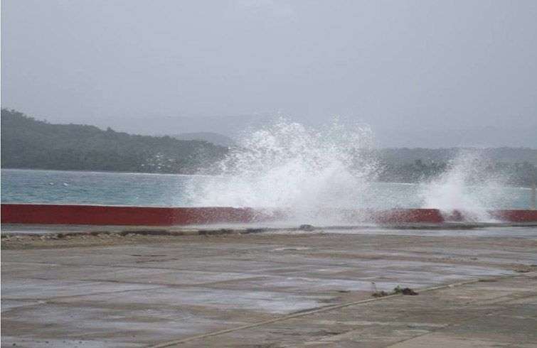 Foto de archivo de penetraciones del mar en Baracoa, Guantánamo. Foto: Radio Guantánamo / Facebook / Archivo.