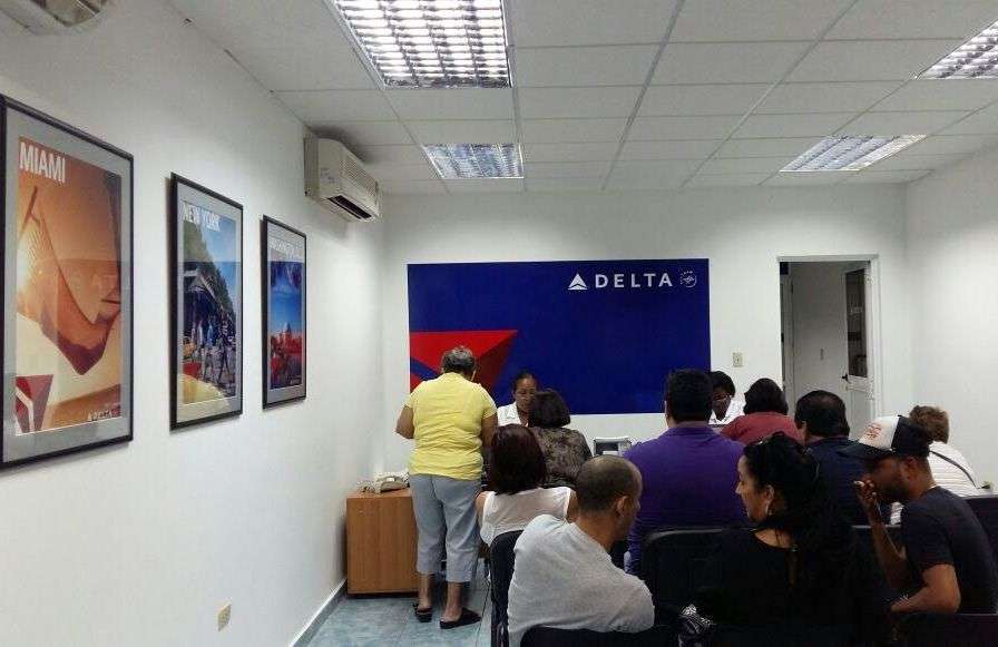 Oficina de Delta Air Lines en La Habana. Foto cortesía de los entrevistados.