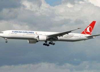 Boeing 777-300ER de Turkish Airlines. Foto: Robert Underwood / Wikimedia Commons.