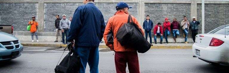 Emigrantes cubanos en la frontera entre México y los Estados Unidos. Foto: Irina Dambrauskas.