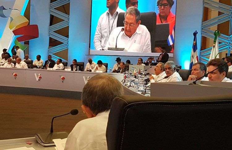 Discurso de Raúl Castro en Punta Cana. Foto: @PresidenciaRD.