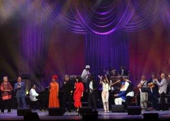 Artistas cubanos e internacionales en el concierto por el Día Internacional del Jazz el 30 de abril de 2017. Gran Teatro de La Habana Alicia Alonso. Foto: EFE.