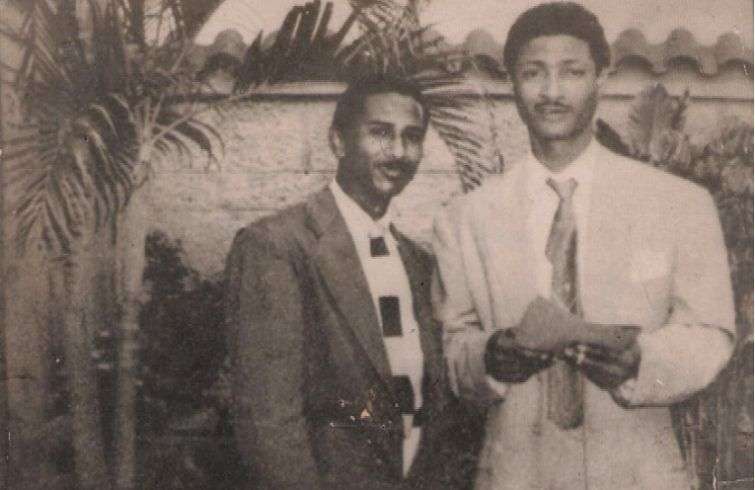 El Diablo junto a Benny Moré.