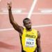 Bolt luego de la final de los 100 metros en el Mundial de Londres. Foto: Jean-Christophe Bott / EFE.