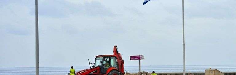 El malecón de La Habana se recupera luego del impacto del huracán Irma. Foto: Otmaro Rodríguez.