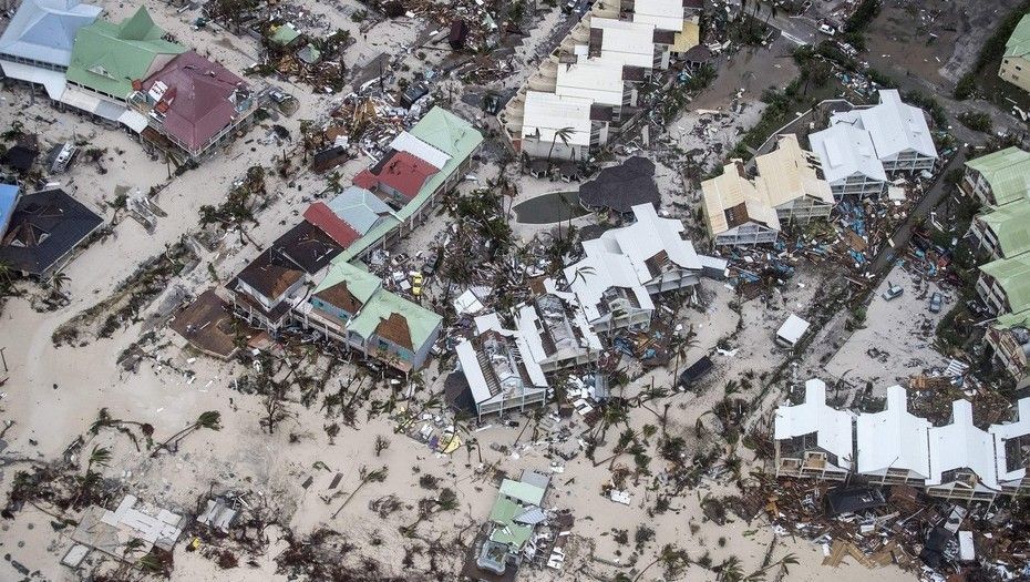 Devastación dejada por Irma en la Saint Martin. Quince fallecidos dejó Irma a su paso por las pequeñas islas del Caribe. Foto: AFP.