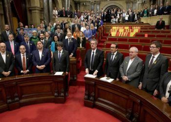 Parlament catalán hoy. Foto: Alberto Estévez / EFE.