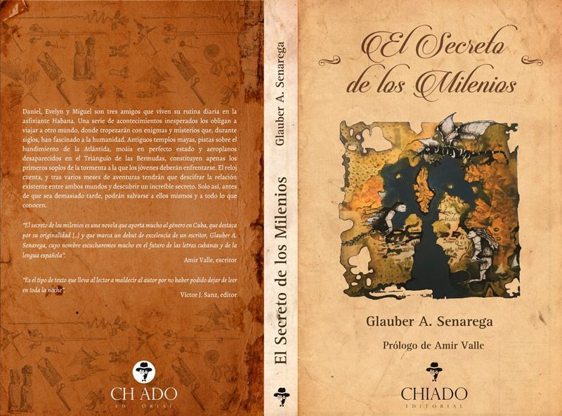 Cubierta y contracubierta de "El secreto de los milenios", de Glauber Adrián Senarega.