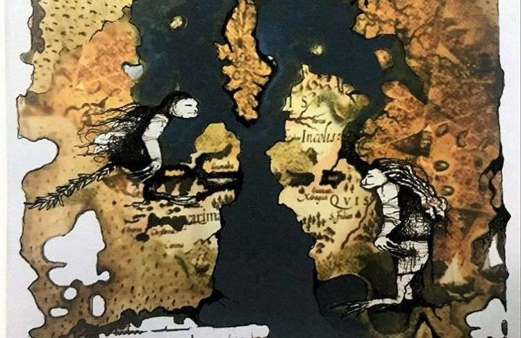 Fragmento del mapa del mundo donde se desarrolla la novela El secreto de los milenios, de Glauber Adrián Senarega. Foto: cortesía del escritor.