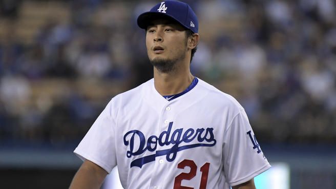 El pitcher japonés Yu Darvish de los Dodgers. Foto: NBC