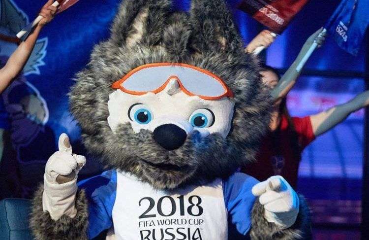 El lobo Zabivaka, la mascota del Mundial Rusia 2018. Foto: Twitter.