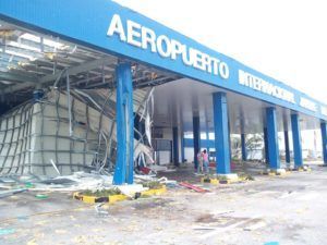 Daños causados por el huracán Irma en el Aeropuerto Internacional de Jardines del Rey Foto: Osvaldo Gutiérrez Gómez.