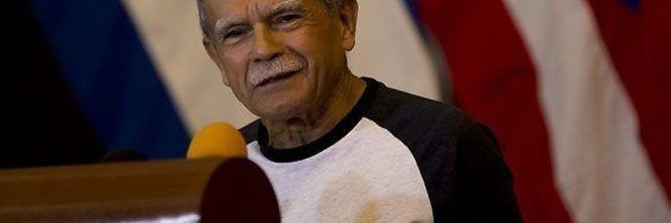 Oscar López Rivera en Cuba. Foto: Prensa Latina / Twitter.