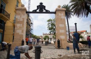 Construcción del Pórtico de la calle O'Reilly. Foto: Claudio Pelaez Sordo.