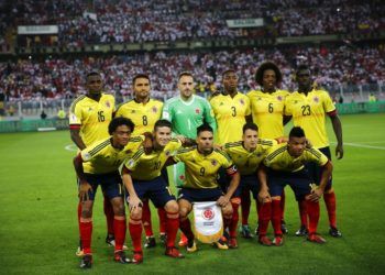 Octubre de 2017, los titulares de Colombia previo a un partido contra Perú por las eliminatorias del Mundial, en Lima. Foto: Rodrigo Abd / AP.