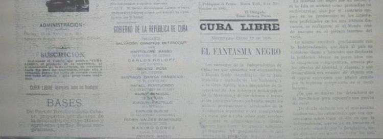 Portada del número 2 del periódico Cuba Libre, correspondiente al 12 de enero de 1896. Foto: Oscar Montaño González / Granma.