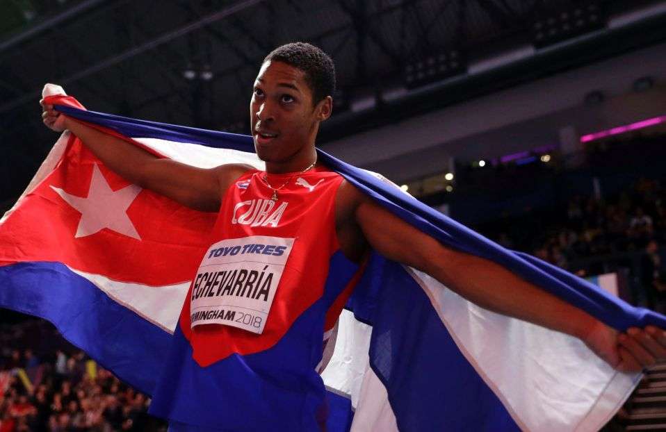 Juan Miguel Echevarría ganó el Campeonato Mundial de Atletismo Bajo Techo. Foto: rds.ca.