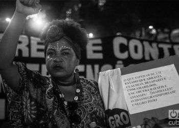 Protestas por el asesinato de la activista y concejal Marielle Franco, en Rio de Janeiro. Foto: Nicolás Cabrera.