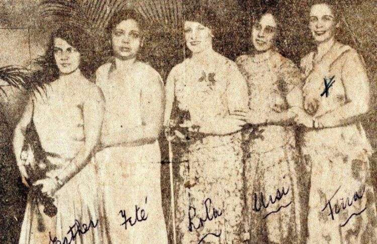 Quinteto de las Hermanas Badía. Foto: Archivo familiar.