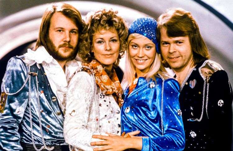 La banda sueca ABBA, de izquierda a derecha: Benny Andersson, Anni-Frid Lyngstad, Agnetha Faltskog y Bjorn Ulvaeus en una fotografía de archivo de 1974. El cuarteto anunció este 27 de abril de 2018 que han grabado canciones nuevas por primera vez en 35 años. Foto: Olle Lindeborg / TT NEWS AGENCY vía AP.