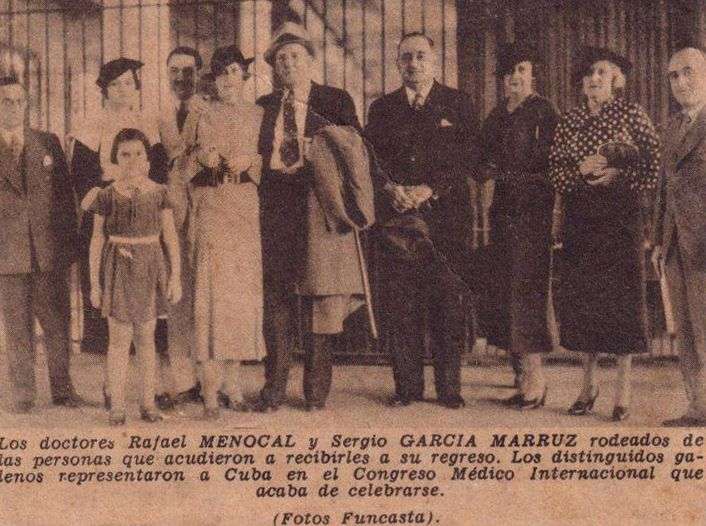 X Congreso Internacional de Historia de la Medicina en Madrid, septiembre de 1935. Recorte de prensa / Archivo familiar.