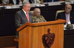 Raúl Castro habla en la Asamblea Nacional de Cuba ya como expresidente de la Isla, este 19 de abril de 2018. Foto: @asambleanacionalcuba / Facebook.