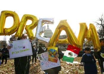 Manifestación a favor de los dreamers cerca del Capitolio en Washington. Foto: José Luis Magaña / AP.