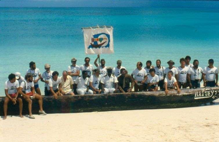 Participantes en la expedición original "En Canoa del Amazonas al Caribe", realizada hace 30 años. Foto: ACN.