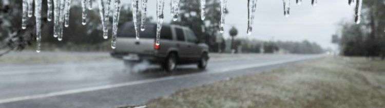 El agua congelada en las carreteras de Florida es un fenómeno bastante inusual. Foto: AP.