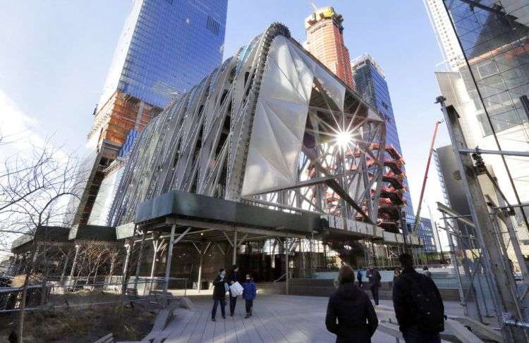 The Shed, centro cultural que es parte del ambicioso proyecto de Hudson Yards, en el West Side de Nueva York. Foto: Richard Drew / AP.