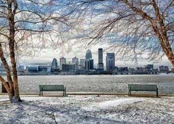 Skyline de Louiseville en invierno. Foto: Tomada de Pinterest.