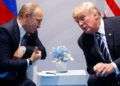 Fotografía de archivo de los presidentes de Estados Unidos Donald Trump (derecha) y Rusia Vladimir Putin en la cumbre del G20 en Hamburgo, Alemania, en 2017. Foto: Evan Vucci / AP.