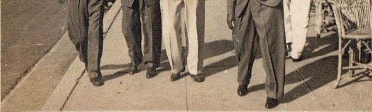 De izquierda a derecha Orlando Guerra " Cascarita", Bola de Nieve, Miguelito Valdes, y Facundo Rivero. La Habana, 1940s.