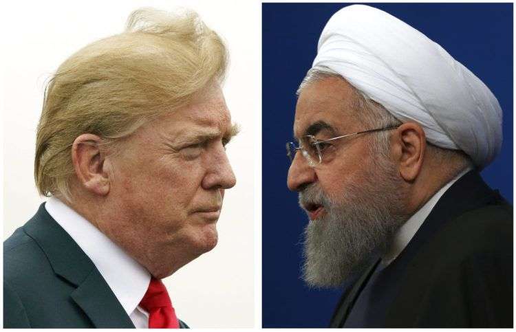 Donald Trump y Hasán Ruhani. Foto: AP.