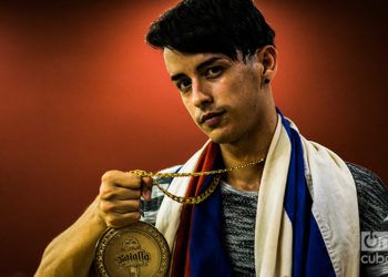 El joven campeón Yeriko, de Holguín. Foto: Pablo Dewin Reyes.
