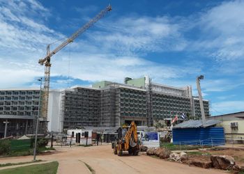 El nuevo Hotel Internacional de Varadero en su fase final de construcción. Foto: Editora Girón / Facebook.