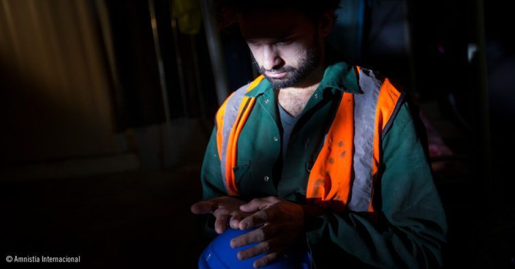 Trabajador migrante en Qatar (Fuente: Amnistía Internacional)