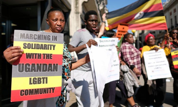 Marcha en Londres en solidaridad con la comunidad LGBT de Uganda (Flickr)