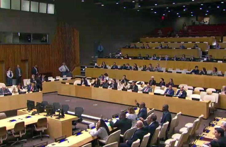 Acto en la ONU organizado este 16 de octubre de 2018 por EE.UU. y boicoteado por diplomáticos cubanos. Foto: @GlezGaliano / Twitter.